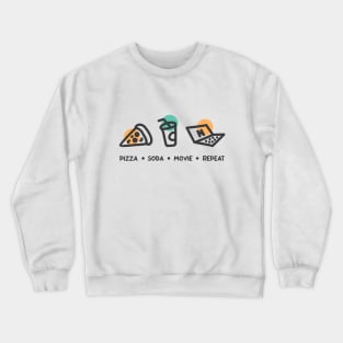 Pizza Soda Movie Repeat Crewneck Sweatshirt